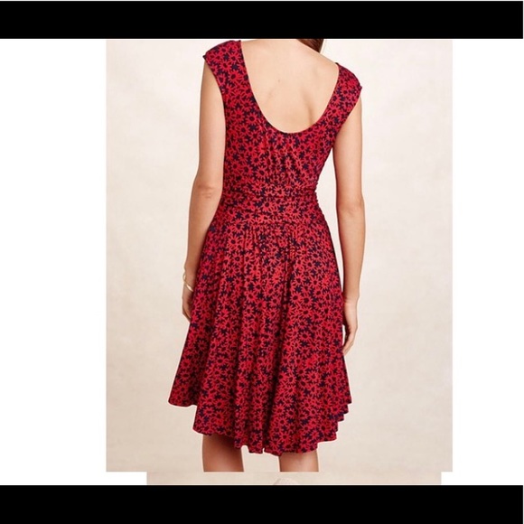 red blue floral dress